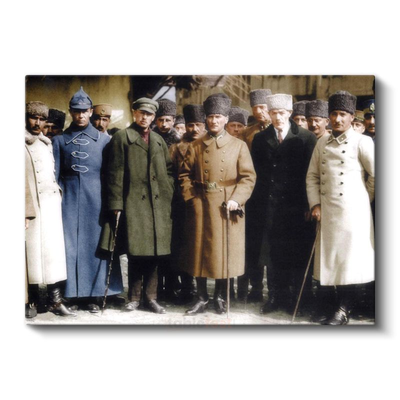 Atatürk ve Silah Arkadaşları - Milli Mücadele Kanvas Tablo