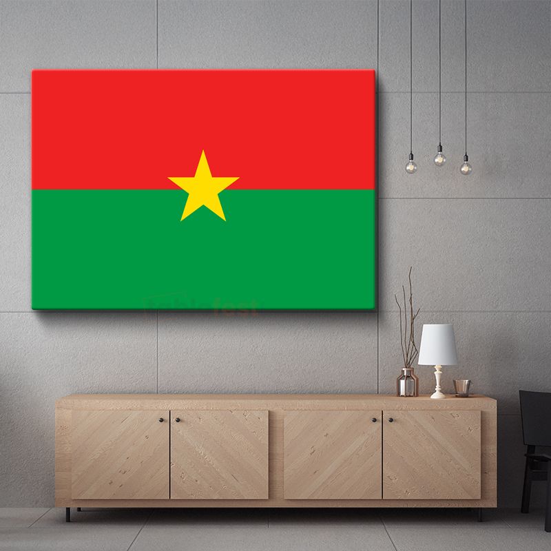Burkina Faso Bayrağı - Kanvas Tablo