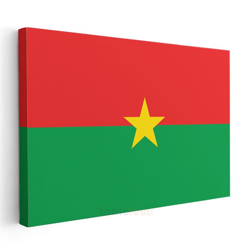 Burkina Faso Bayrağı - Kanvas Tablo
