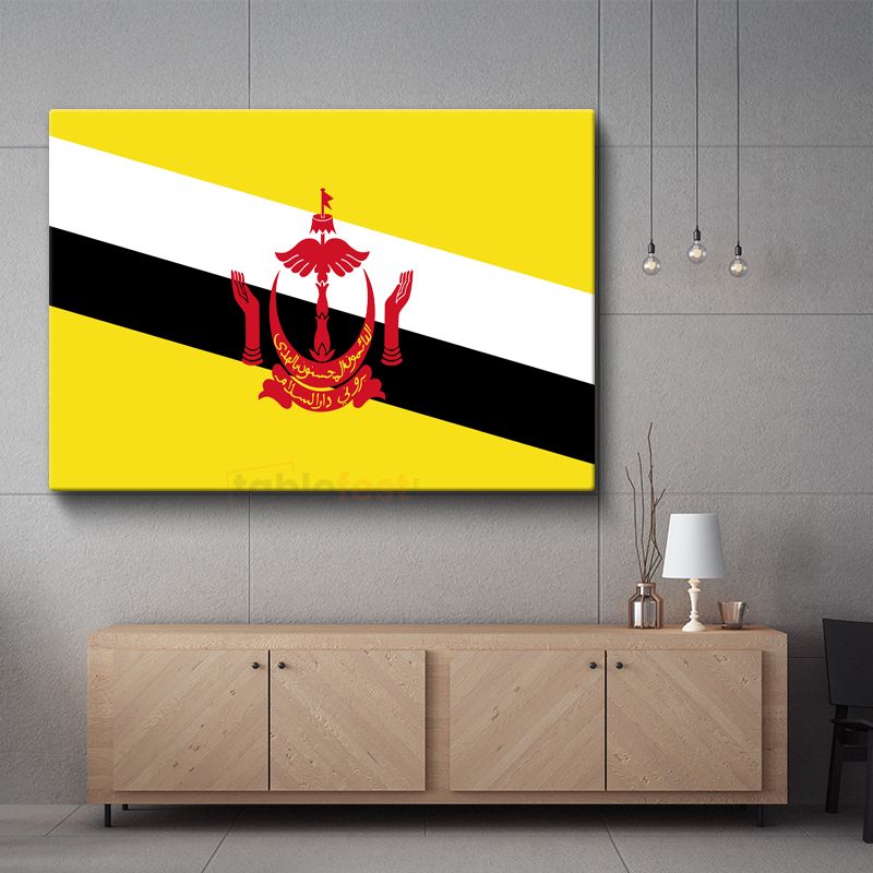 Brunei Bayrağı - Kanvas Tablo