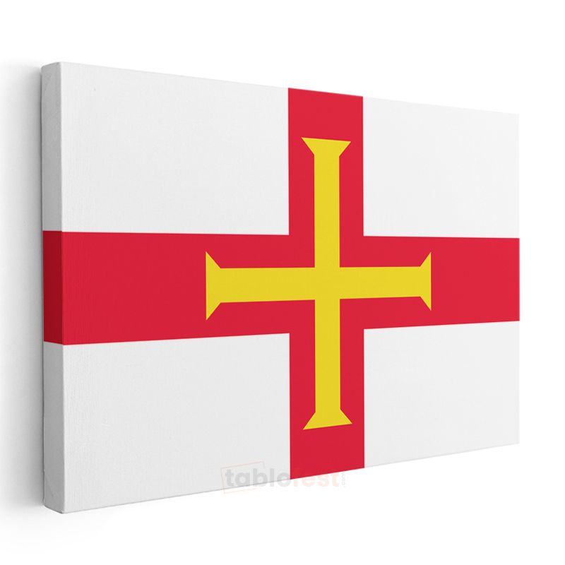 Guernsey Bayrağı - Kanvas Tablo
