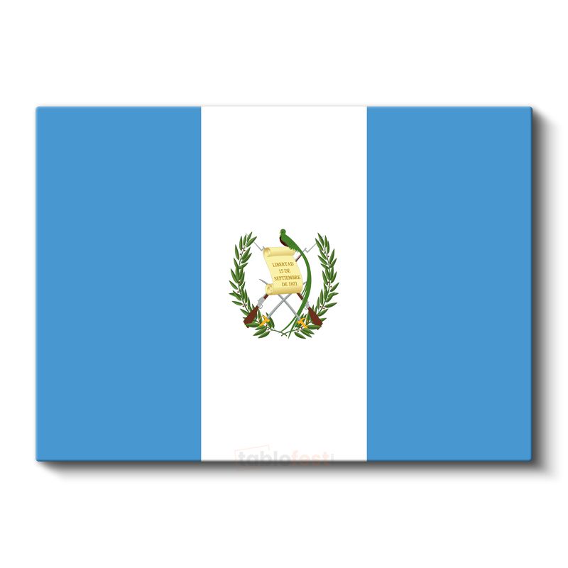 Guatemala Bayrağı - Kanvas Tablo