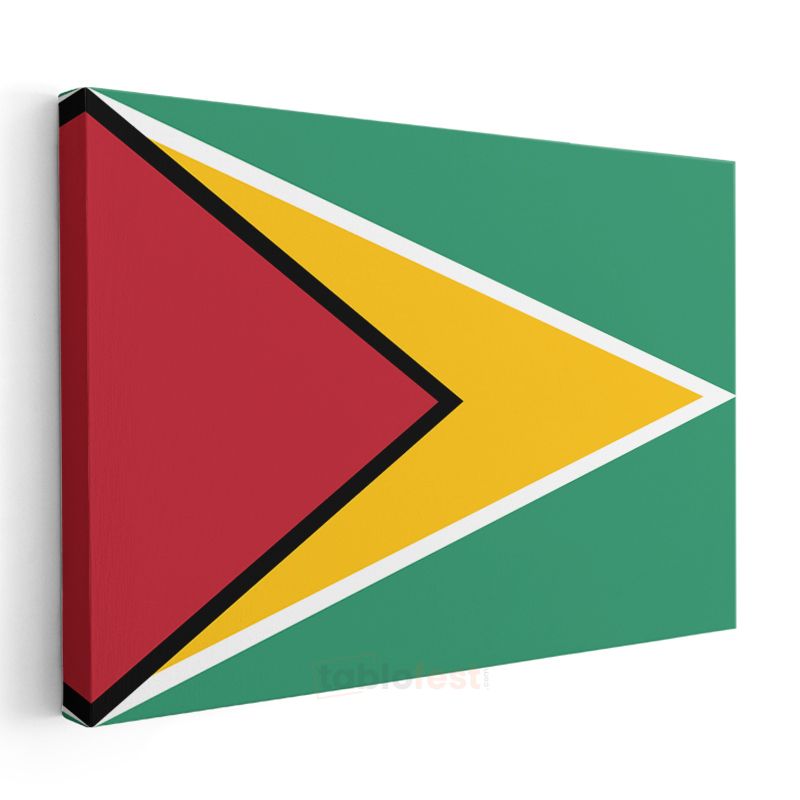 Guyana Bayrağı - Kanvas Tablo