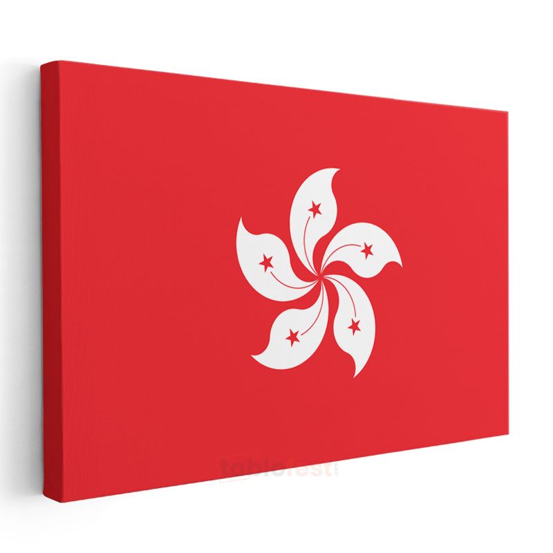 Hong Kong Bayrağı - Kanvas Tablo