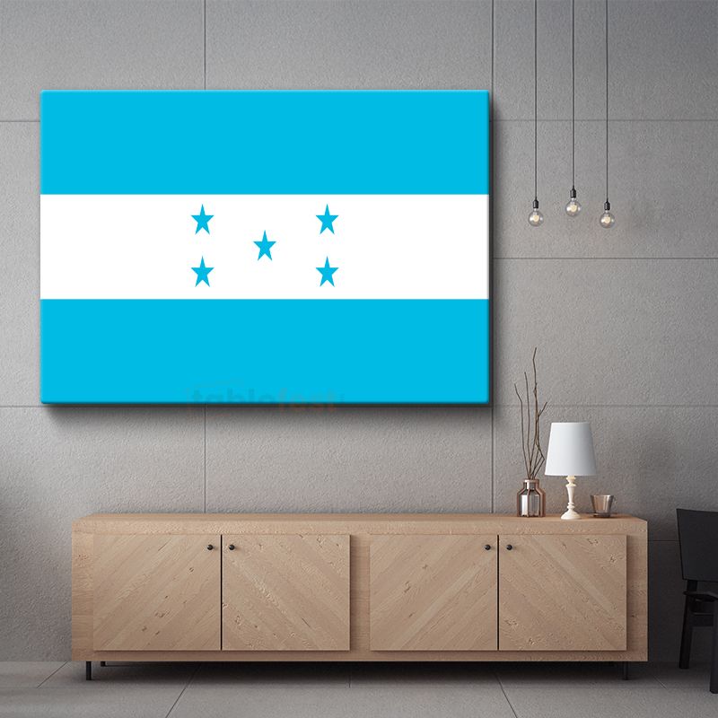 Honduras Bayrağı - Kanvas Tablo