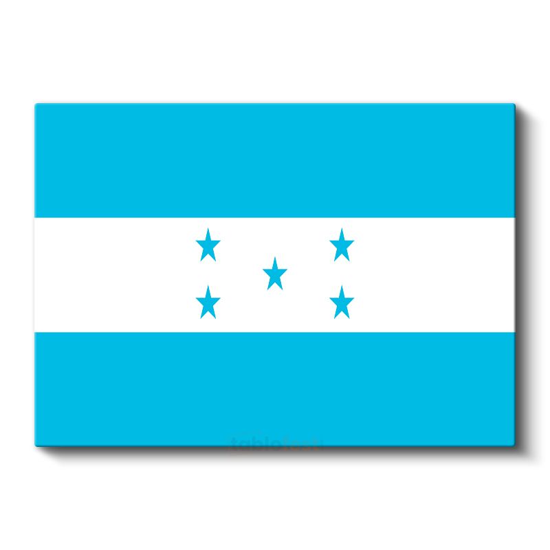 Honduras Bayrağı - Kanvas Tablo