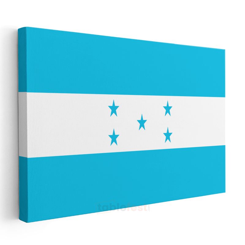 Honduras Bayrağı - Kanvas Tablo