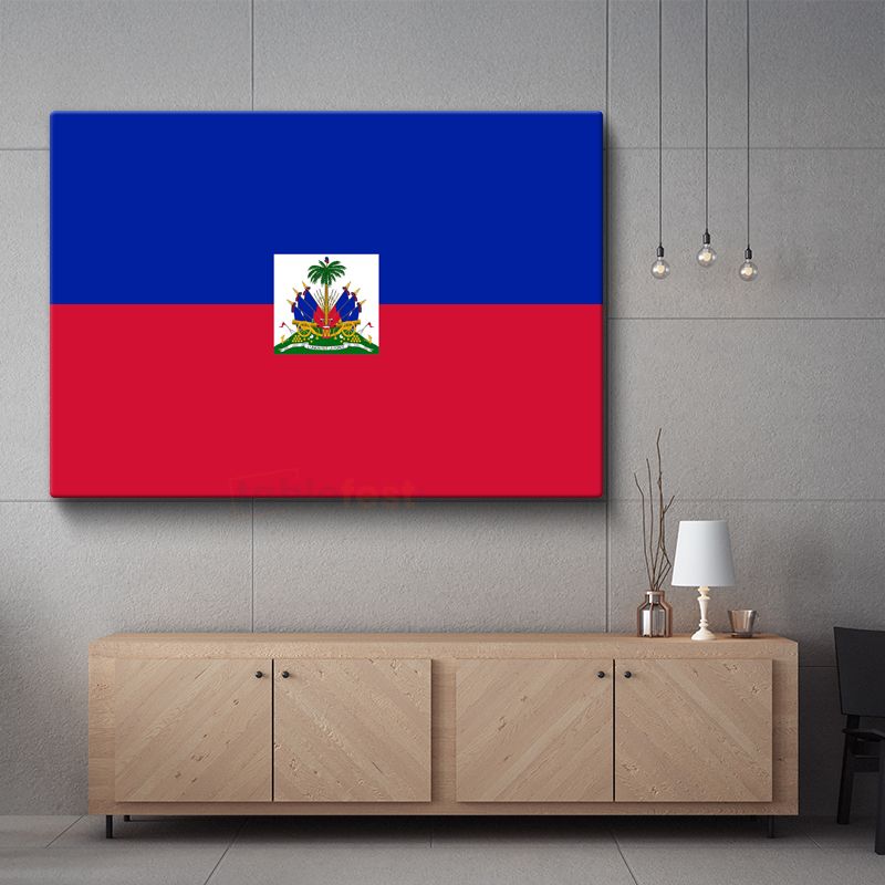 Haiti Bayrağı - Kanvas Tablo