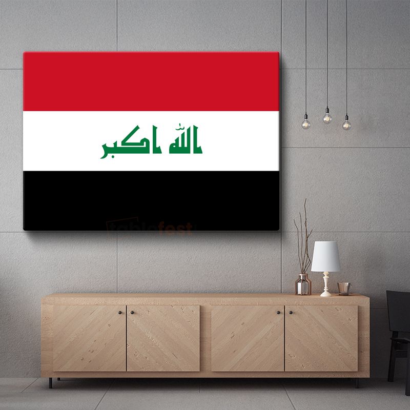 Irak Bayrağı - Kanvas Tablo