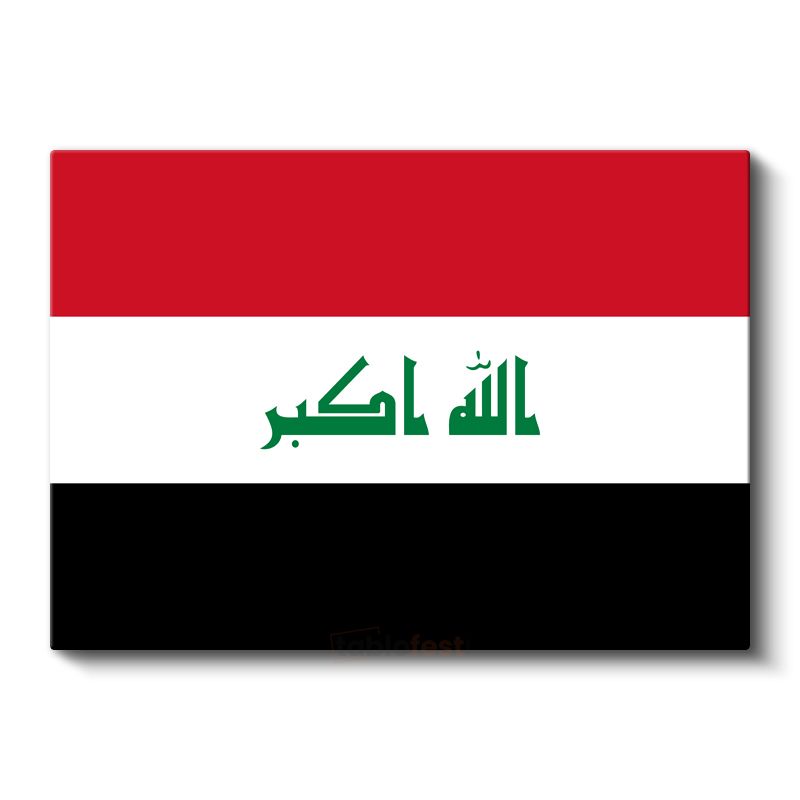 Irak Bayrağı - Kanvas Tablo