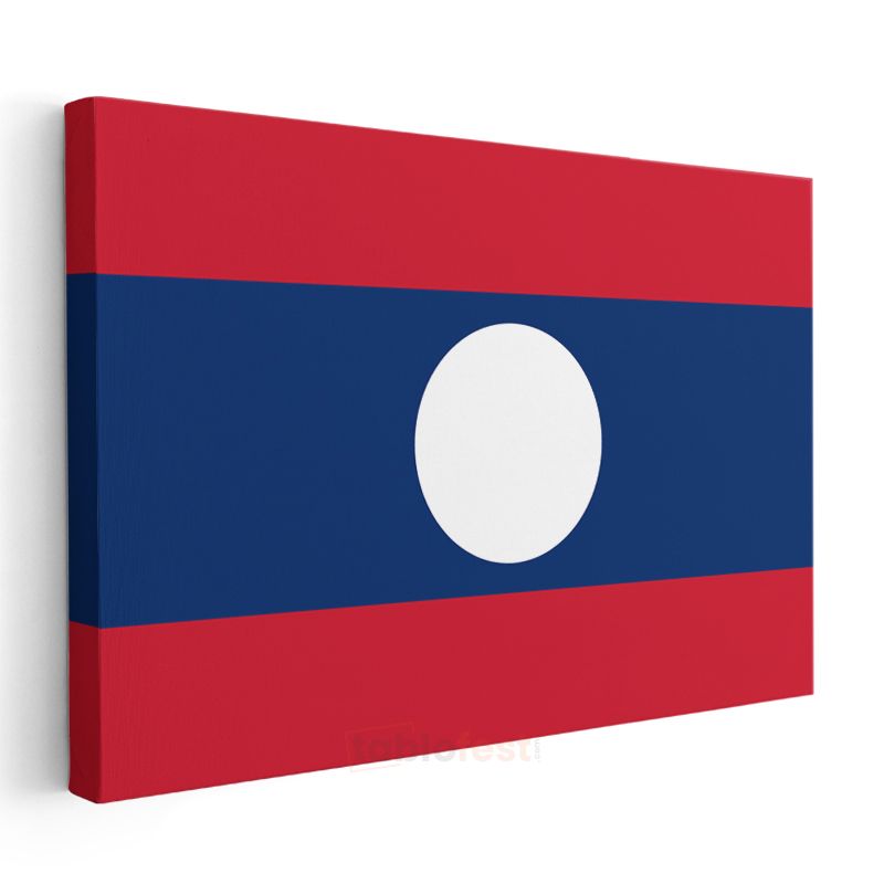 Laos Bayrağı - Kanvas Tablo