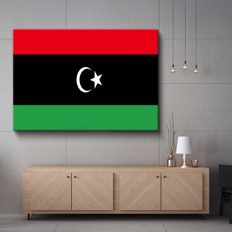 Libya Bayrağı - Kanvas Tablo