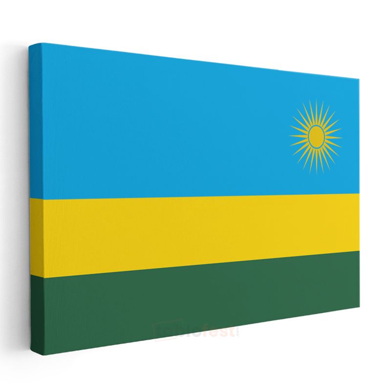 Ruanda Bayrağı - Kanvas Tablo