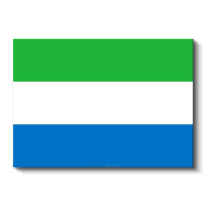 Sierra Leone Bayrağı - Kanvas Tablo