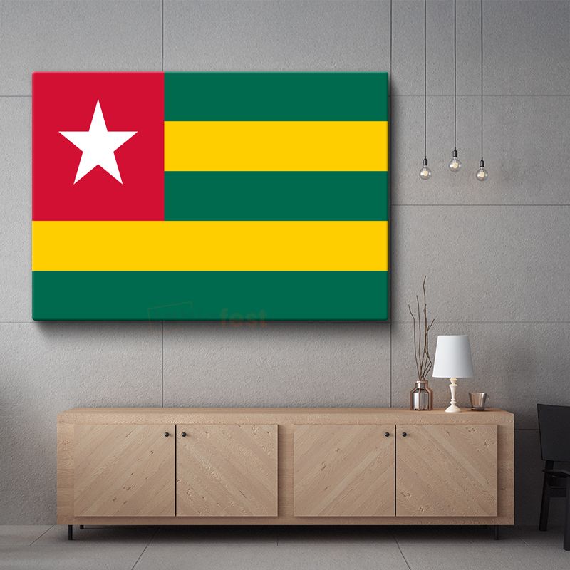 Togo Bayrağı - Kanvas Tablo