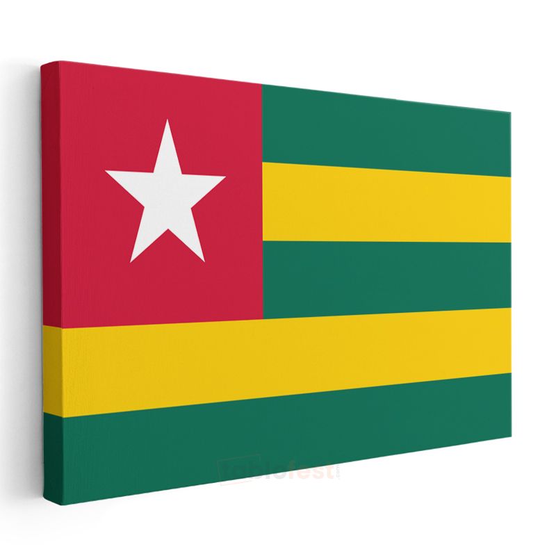 Togo Bayrağı - Kanvas Tablo