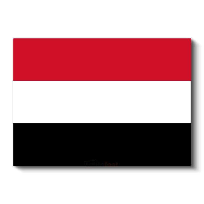 Yemen Bayrağı - Kanvas Tablo