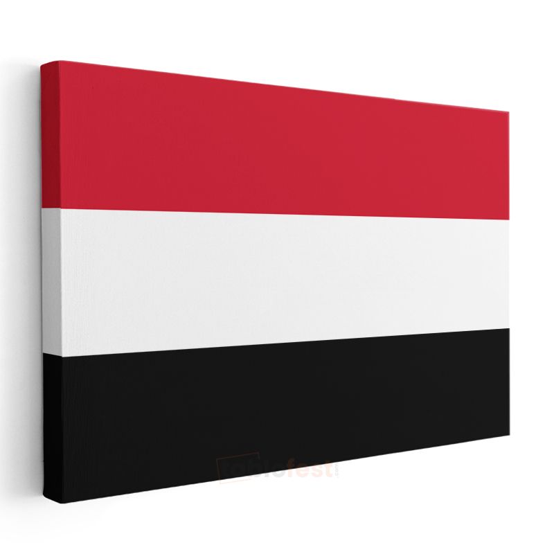 Yemen Bayrağı - Kanvas Tablo