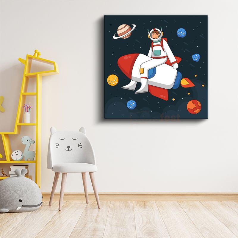 Roket Pilotu - Gezegenlerin Arasında Astronot Kanvas Tablo