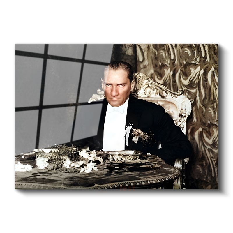 Atatürk ve Resmi Davet - Devlet Başkanlığında Cam Tablo