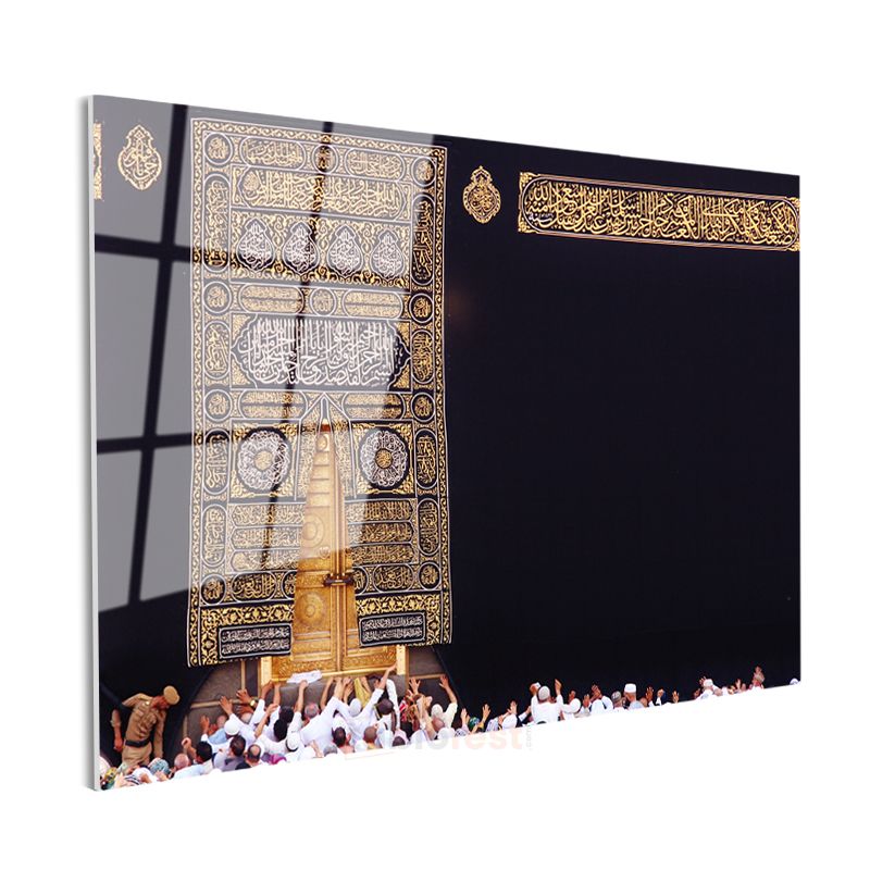 Kabe Kapısı ve Kisve - Kutsal Mekan ve Maneviyat Cam Tablo
