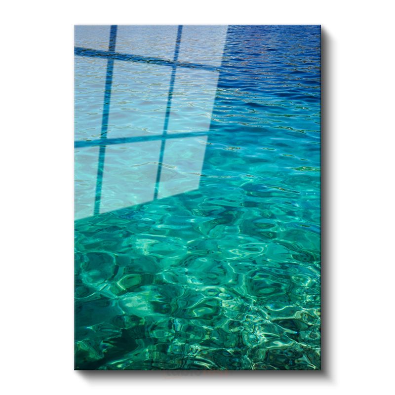 Turkuaz Deniz - Kristal Berraklığında Dalgalar Cam Tablo