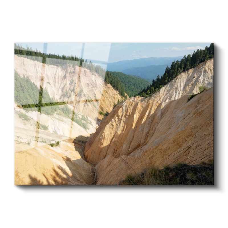 Altın Kanyon - Güneş Işığında Parlayan Vadi Cam Tablo