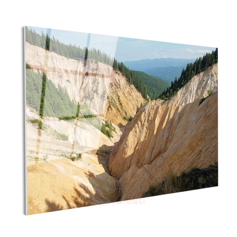 Altın Kanyon - Güneş Işığında Parlayan Vadi Cam Tablo