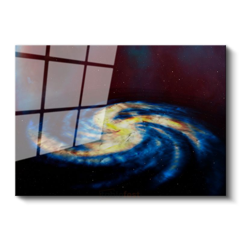 Spiral Galaksi - Kozmik Girdap Manzarası Cam Tablo