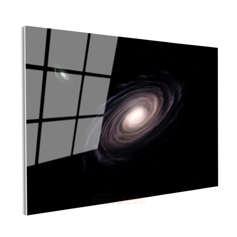 Spiral Galaksi - Uzayın Derinliklerinde Dönen Yıldız Kümesi Cam Tablo