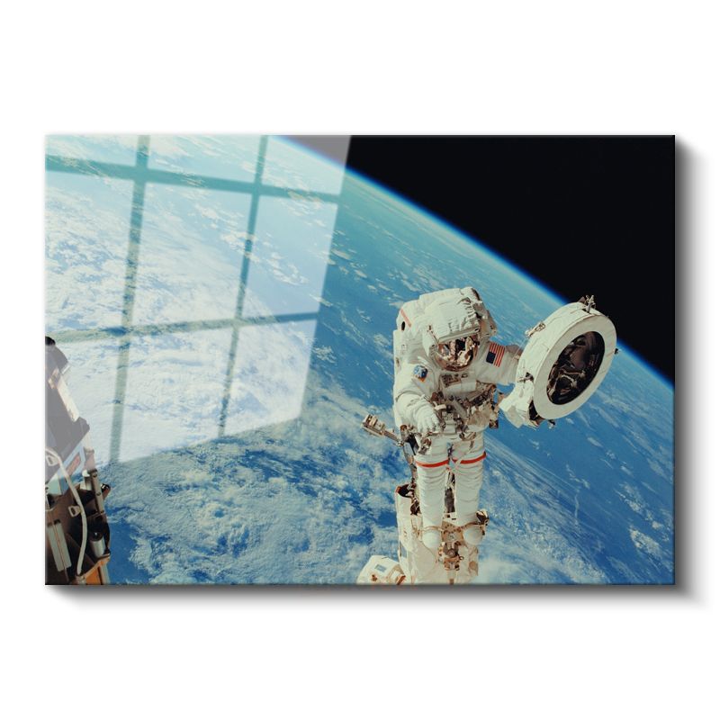 Uzay Yürüyüşü - Dünya Manzaralı Astronot Cam Tablo