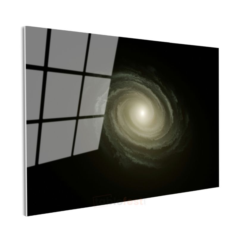 Spiral Galaksi - Kozmik Girdap Işıltısı Cam Tablo
