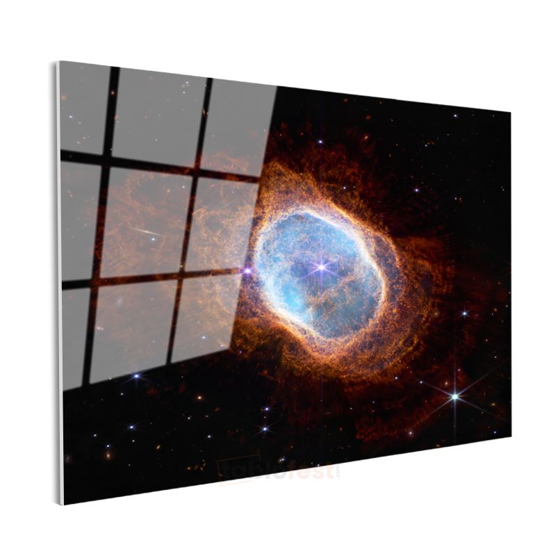 Kozmik Ateş - Yıldızlar Arasında Parlayan Nebula Cam Tablo