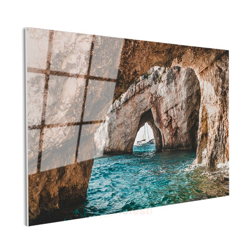 Mavi Mağara - Denizin İçindeki Doğal Kemer Cam Tablo