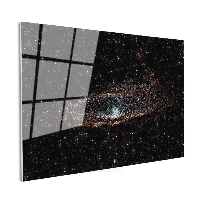 Spiral Galaksi - Yıldızlar Arasında Kozmik Girdap Cam Tablo