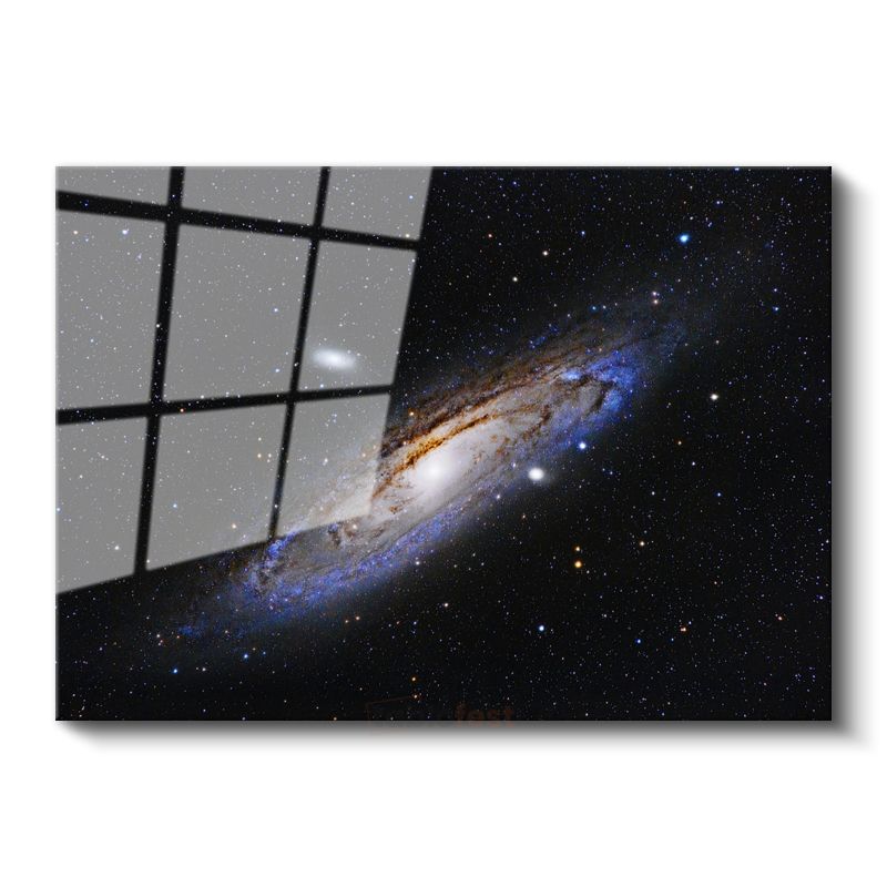 Andromeda Galaksisi - Yıldızlarla Dolu Spiral Galaksi Cam Tablo