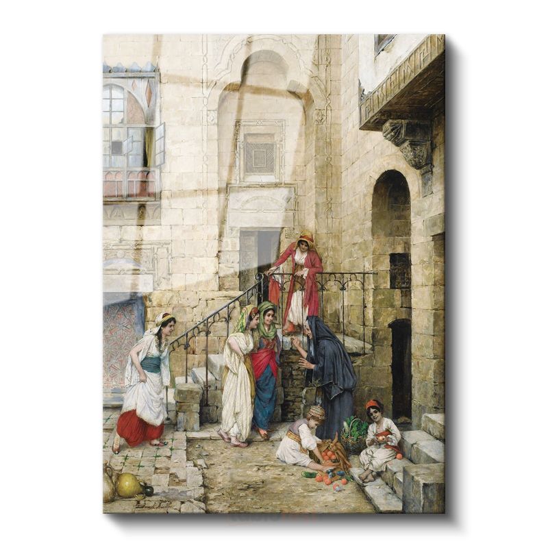 Osman Hamdi Bey - Harem Avlusunda Kadınlar Cam Tablo