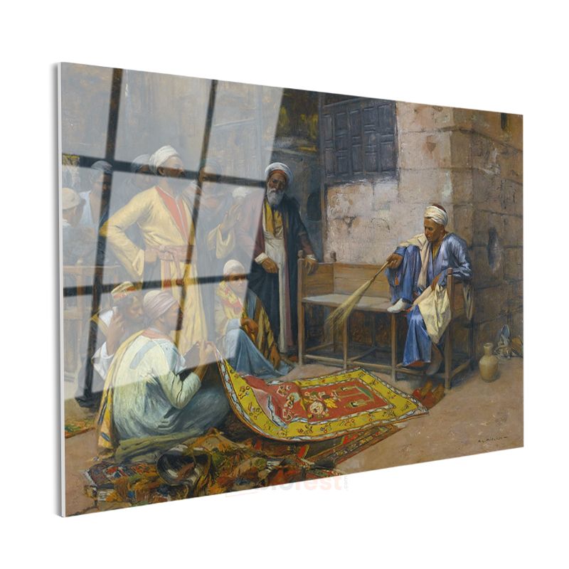 Osman Hamdi Bey - Halı Tüccarları Cam Tablo