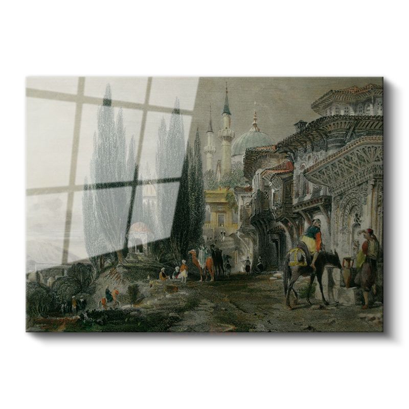 Osmanlı İstanbul - Tarihi Yarımada Manzarası Cam Tablo