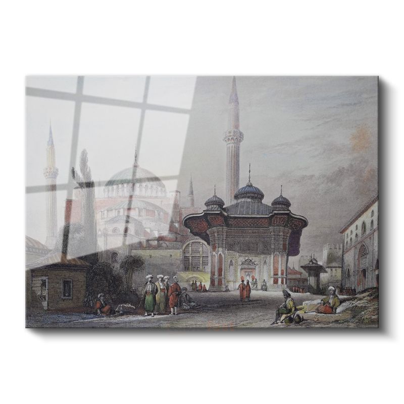 Ayasofya Camii - Osmanlı Döneminde İhtişamlı Görünüm Cam Tablo