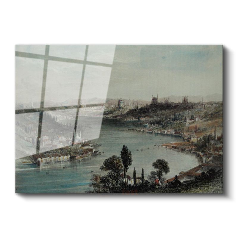 İstanbul Panorama - Haliç ve Şehir Manzarası Cam Tablo