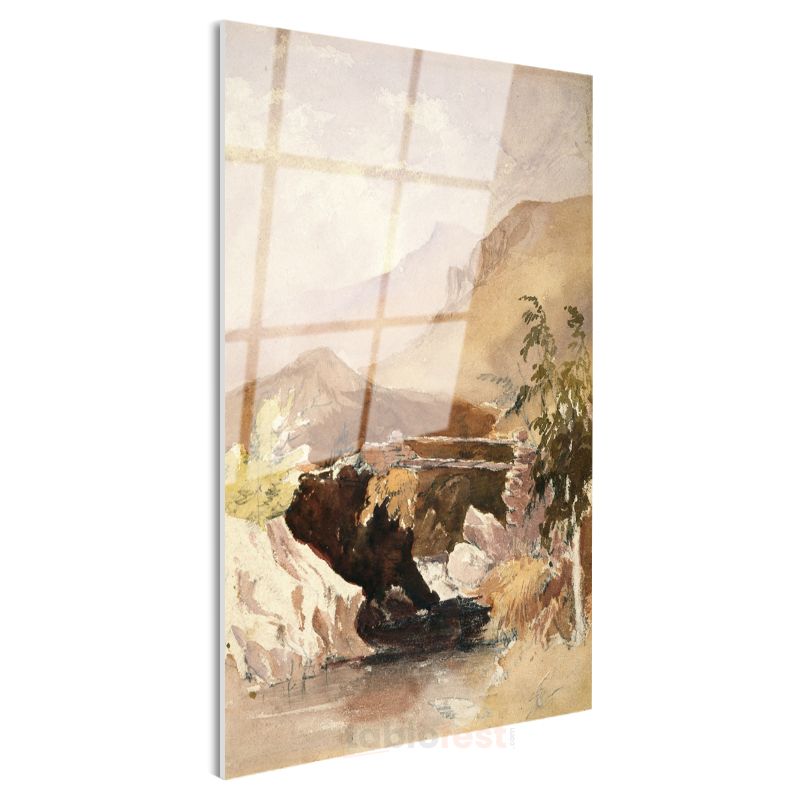 David Cox - Taş Köprü Cam Tablo