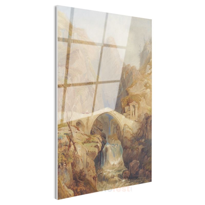 J.M.W. Turner - Dağ Köprüsü Cam Tablo