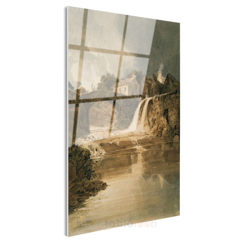 J.M.W. Turner - Taş Köprü ve Şelale Cam Tablo