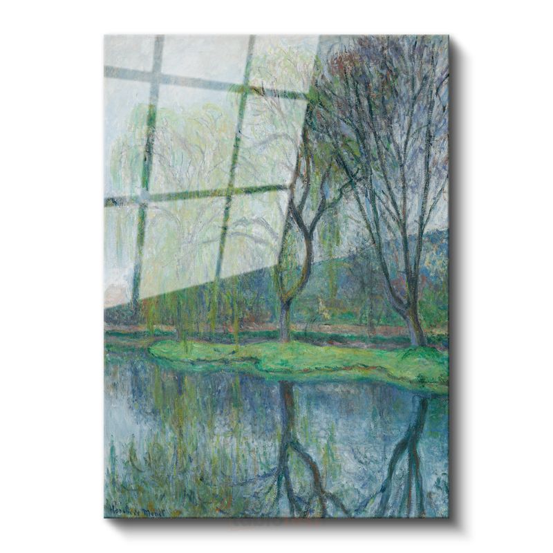 Claude Monet - Söğütlerin Yansıması Cam Tablo