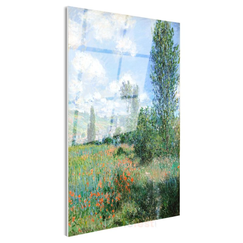 Claude Monet - Gelincik Tarlası Cam Tablo