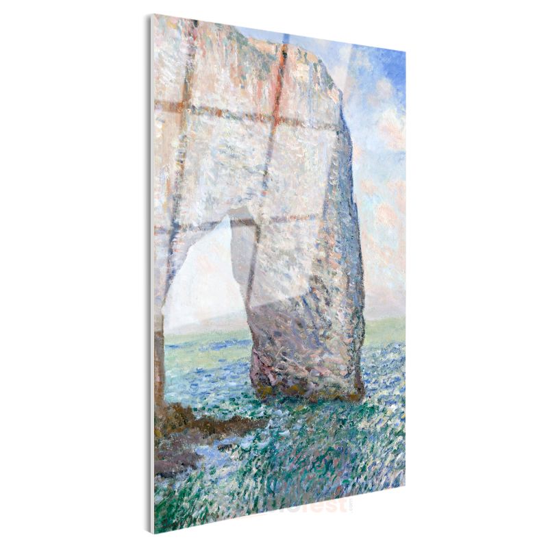 Claude Monet - Étretat'da Manş Denizi Kıyısındaki Kaya Kemeri Cam Tablo