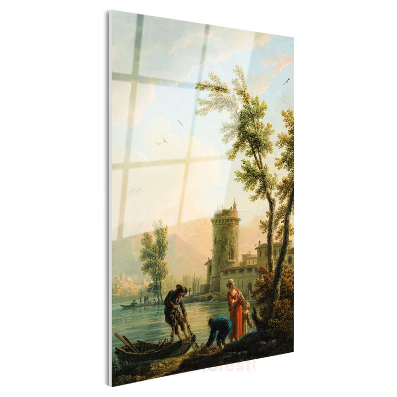 Claude Lorrain - Kıyı Manzarası Cam Tablo