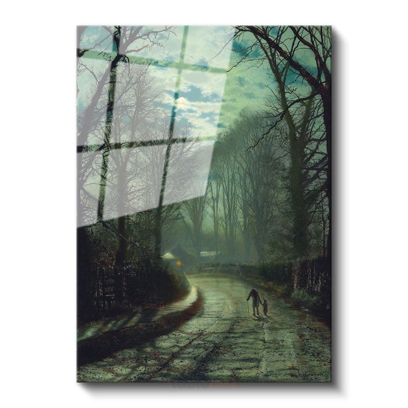 John Atkinson Grimshaw - Sisli Akşam Cam Tablo
