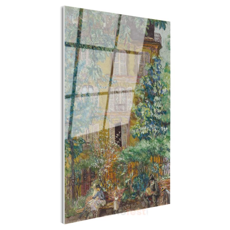 Edouard Vuillard - Sarı Ev ve Bahçe Cam Tablo